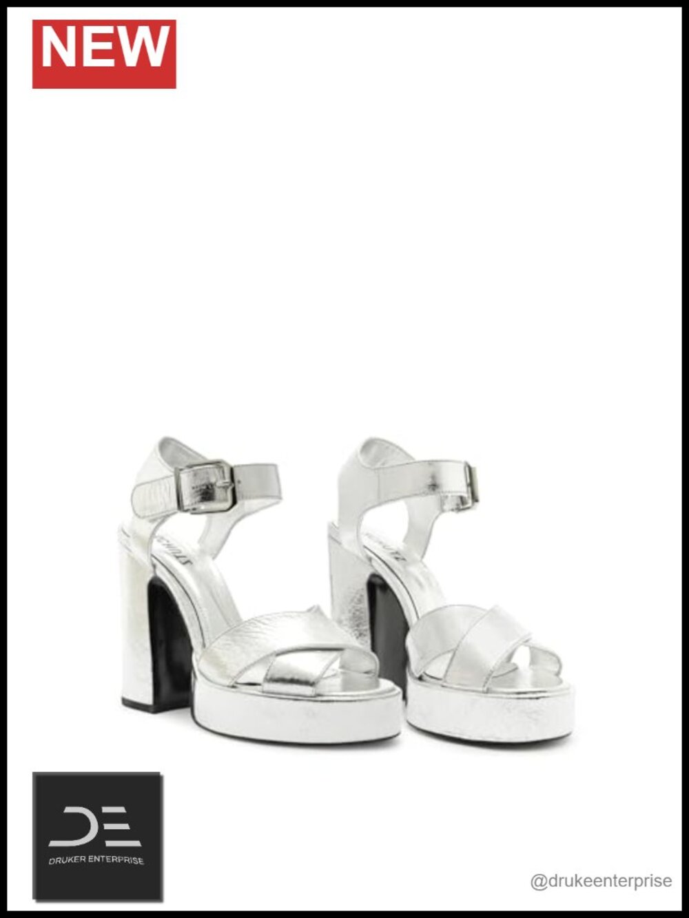 Women's Penelope High Platform Metallic Leather Sandals